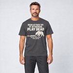 Mann trägt Good Practice for Later – T-Shirt Unisex in Dunkelgrau, Ansicht von vorn