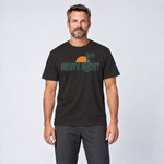 Mann trägt Heute nicht – T-Shirt Unisex in Schwarz, Ansicht von vorn
