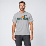 Mann trägt Heute nicht – T-Shirt Unisex in Hellgrau, Ansicht von vorn