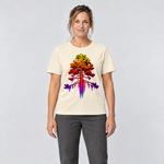 Frau trägt Kiefer im Wärmebild – T-Shirt Unisex in Natur, Ansicht von vorn